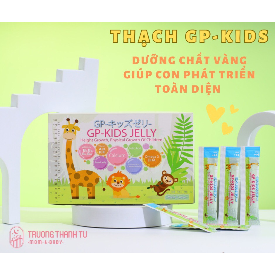 Thạch Gp - Kids Jelly Nhật Bổ Sung Vitamin Hỗ Trợ Phát Triển Chiều Cao, Tăng Cường Hệ Miễn Dịch, Não Bộ Cho Bé