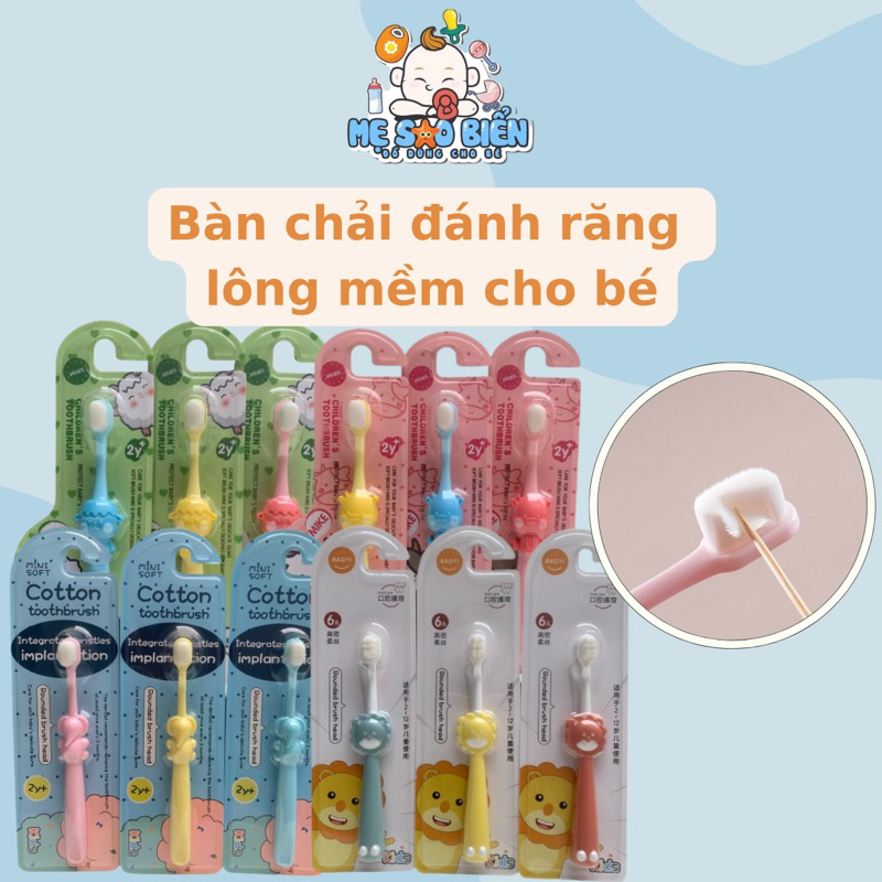 Bàn chải đánh răng lông mềm an toàn cho nướu bé