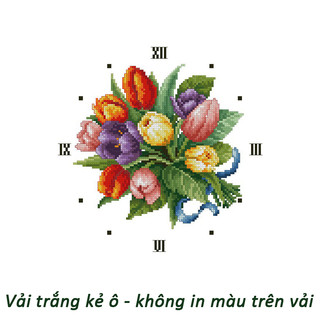 Tranh thêu chữ thập không in màu trên vải - dh105 (28 x 28 cm)