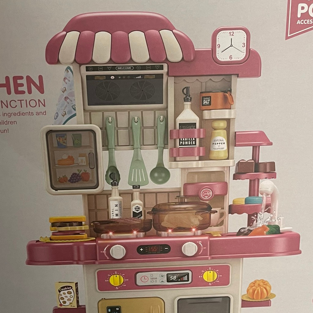 Bộ đồ chơi nhà bếp cỡ lớn 48 chi tiết có vòi phun sương và vòi nước như thật