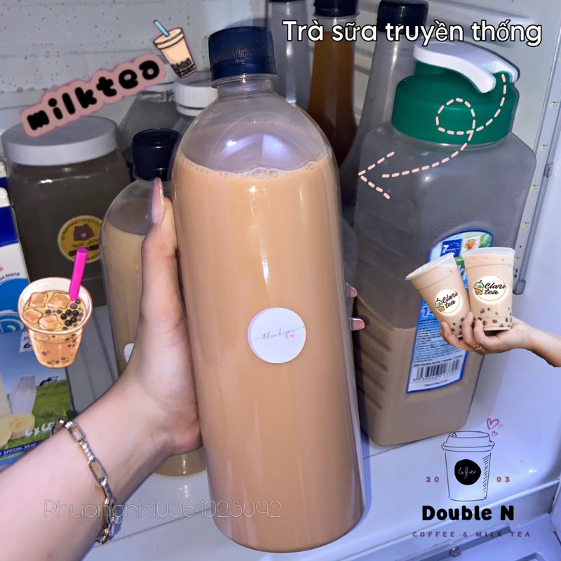 Trà sữa nhà làm chai 1 Lít