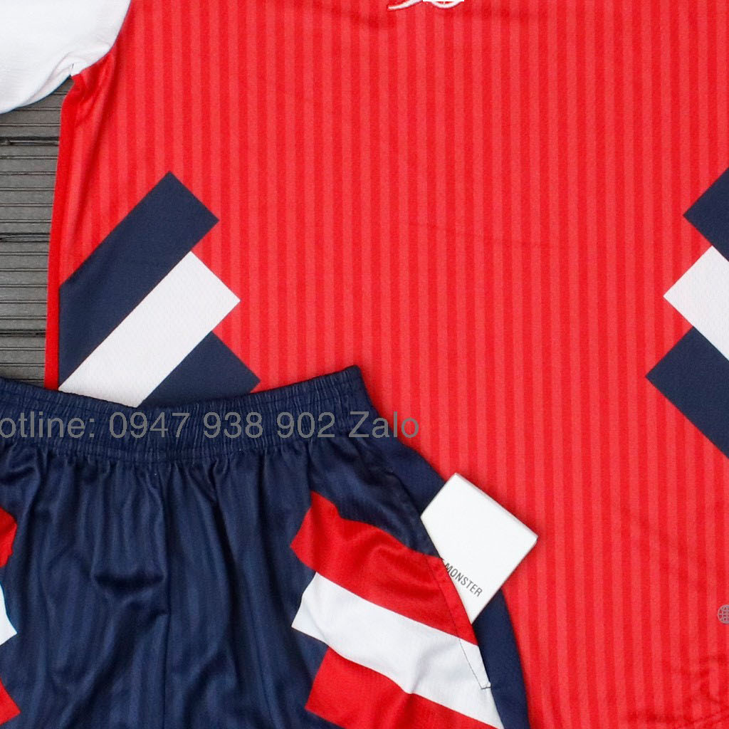 Set bộ thể thao Nam áo bóng đá CLB Ars Retro Vải Thái màu Đỏ siêu HOT phom 43-90kg