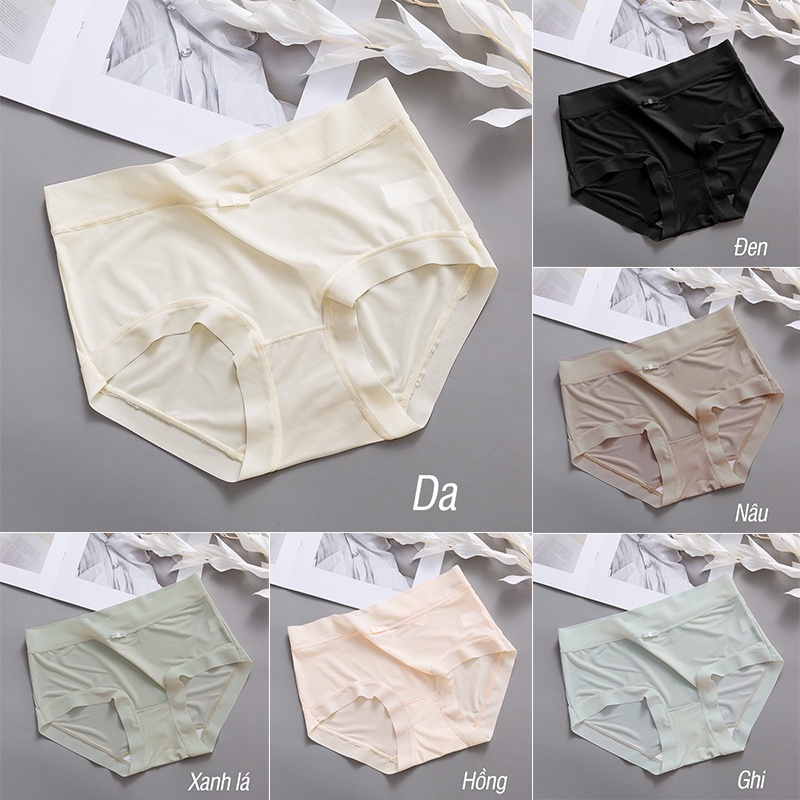 Quần Lót Nữ Lụa Băng Mềm Mịn, Quần Chip Nữ Siêu Co Dãn Thoáng Mát