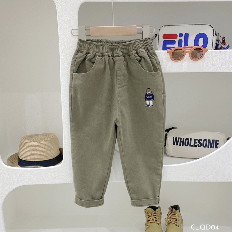 Quần dài cho bé trai EMBES KIDS , Quần dài kaki trẻ em từ 14kg đến 35kg