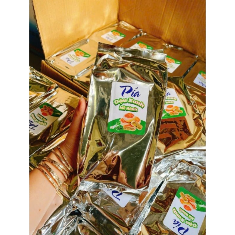 Bánh Pía Đậu Xanh Mỡ Hành