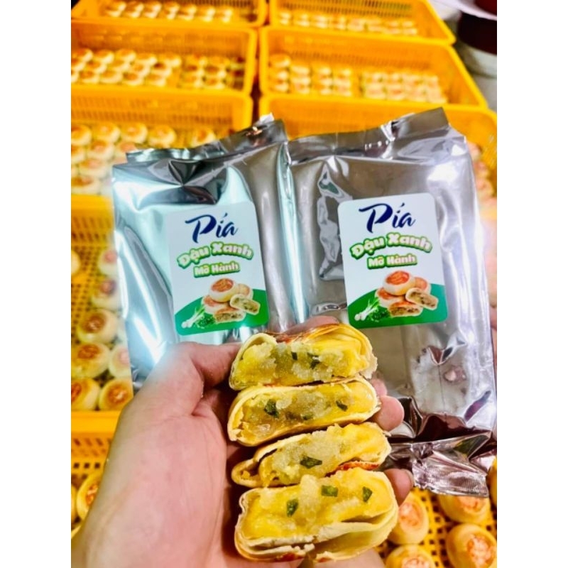 Bánh Pía Đậu Xanh Mỡ Hành