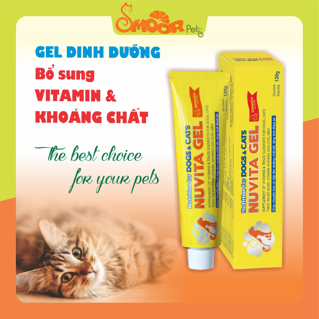 Gel dinh dưỡng cho chó mèo - Nuvita Gel Vemedim tuýp 120gr
