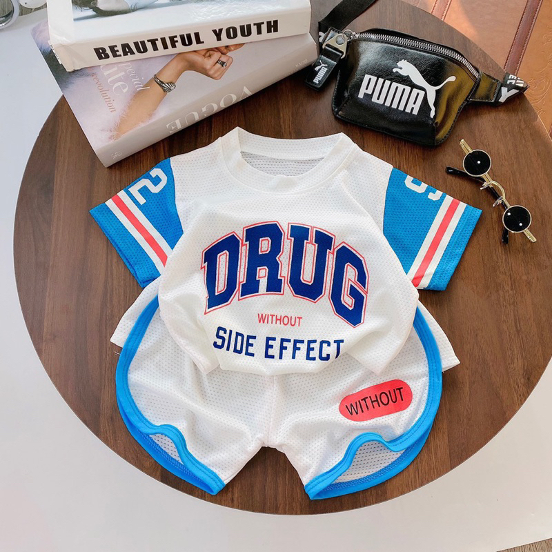 Bộ cộc tay bé trai chất thông hơi mềm mát thoáng khí cho bé 9-18kg