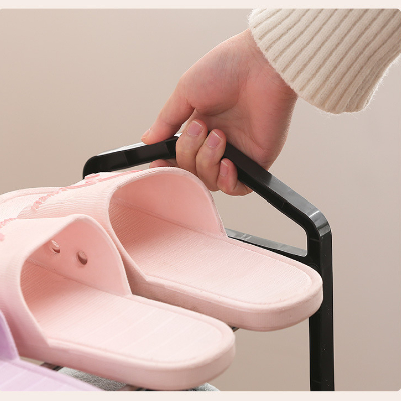 Kệ Để Giày Dép 4 Tầng Chất Liệu Thép Không Gỉ Chắc Chắn, Mẫu Mã Tinh Tế, Giúp Bảo Quản Giày Và Tô Điểm Cho Căn Phòng