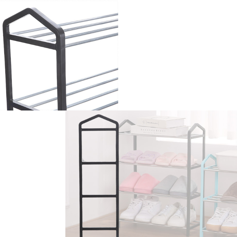 Kệ Để Giày Dép 4 Tầng Chất Liệu Thép Không Gỉ Chắc Chắn, Mẫu Mã Tinh Tế, Giúp Bảo Quản Giày Và Tô Điểm Cho Căn Phòng
