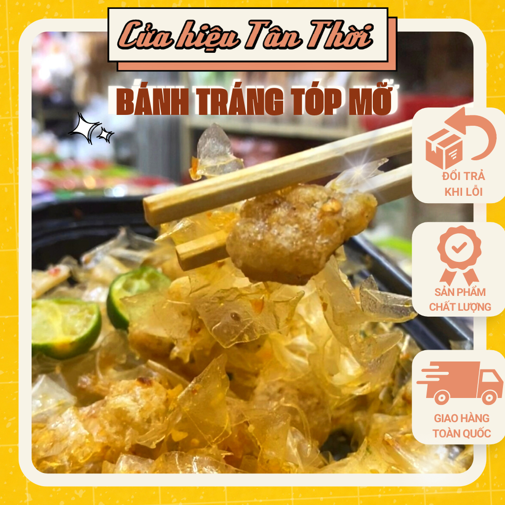 Bánh tráng tóp mỡ phơi sương Sài Gòn phiên bản mới ăn vặt SIÊU NGON