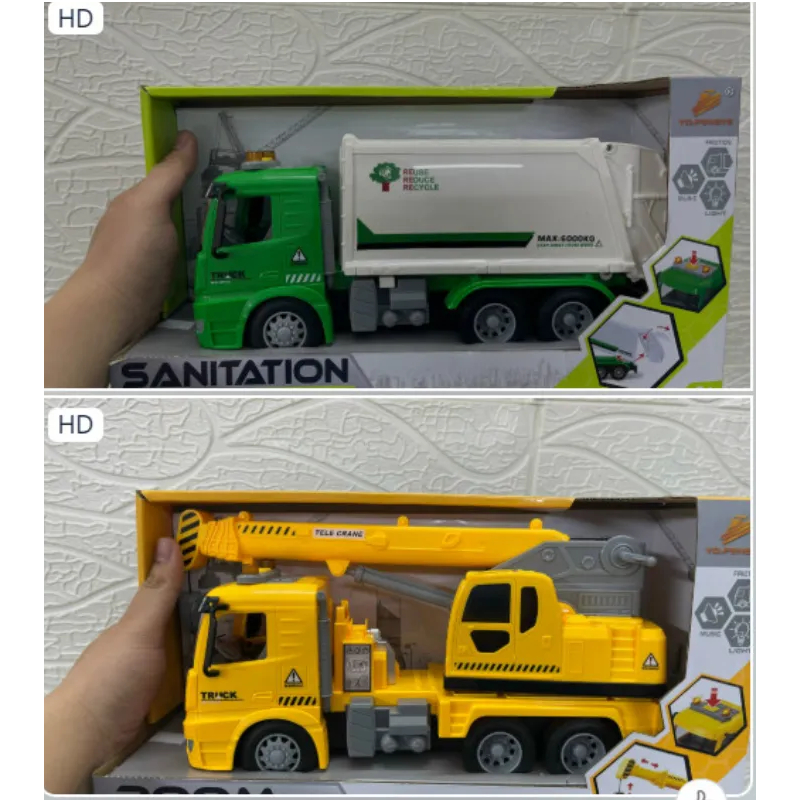 Đồ chơi xe cẩu dùng pin cho bé xe chạy trớn siêu khỏe nhựa siêu đẹp cho bé thỏa sức vui chơi VBC-PY8913A/8920A