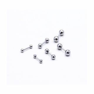 khuyên 2 đầu bi thân 1,2 bóng 3mm