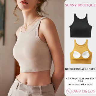 [HÀNG CAO CẤP]  Áo Thun Ba Lỗ Nữ💚FREESHIP💚Có Đệm Ngực, Bao Bì Túi Zip