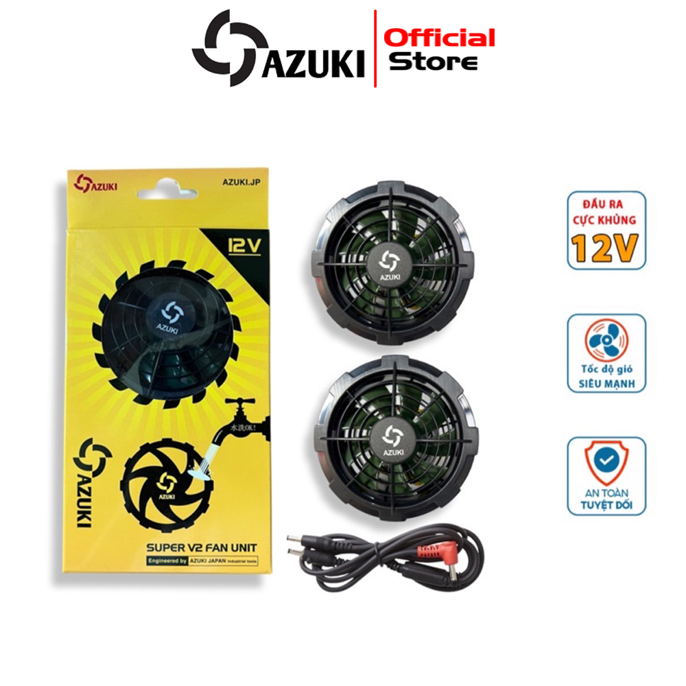 Quạt Azuki Super-V2 Không Chổi Than Chống Nước 12V Siêu Mạnh [ Bảo Hành 12 Tháng Chính Hãng]