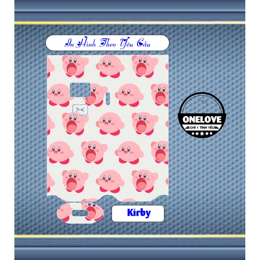 Miếng dán skin dành cho Xlim v1 v2 , Favo , Feelin , Rill , Avo , Flexus ,... mẫu Kirby bông gòn