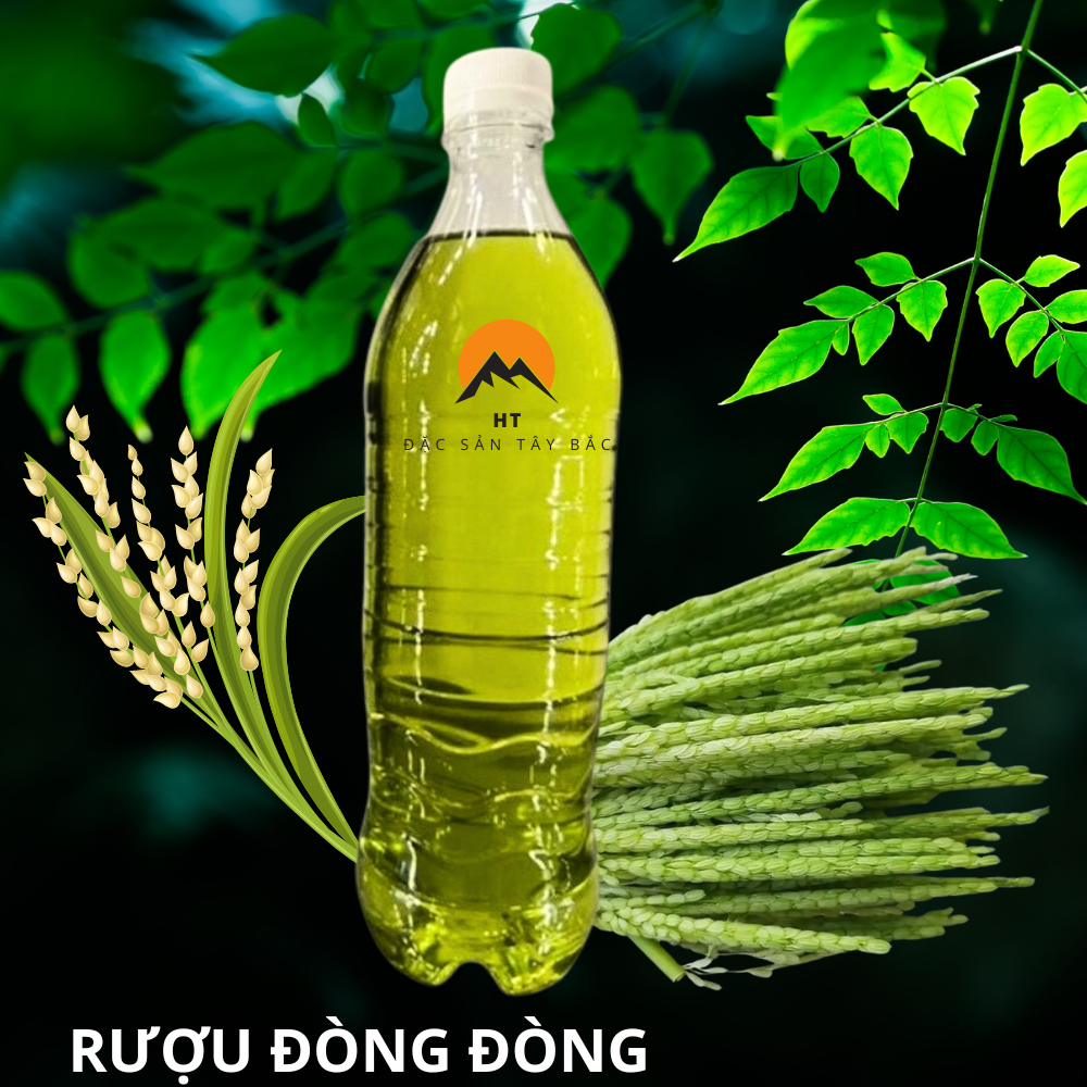 Rượu Đòng Đòng, Rượu Ngô Tím, Rượu Đòng Đòng, Rượu Men Lá Tây Bắc 1L