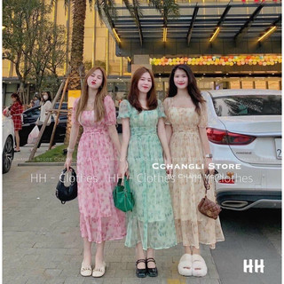 Bigsize Đầm voan hoa dáng dài 55-95kg