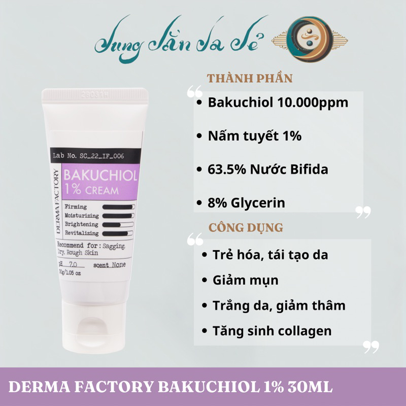 Kem Dưỡng Săn Chắc Da Bakuchiol 1% Cream 30g