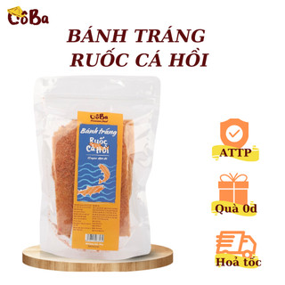 Bánh Tráng Ruốc Cá Hồi Cô Ba 120g món ăn vặt ngon, rẻ, bổ dưỡng, an toàn cho dân văn phòng, học sinh, ăn kiêng được