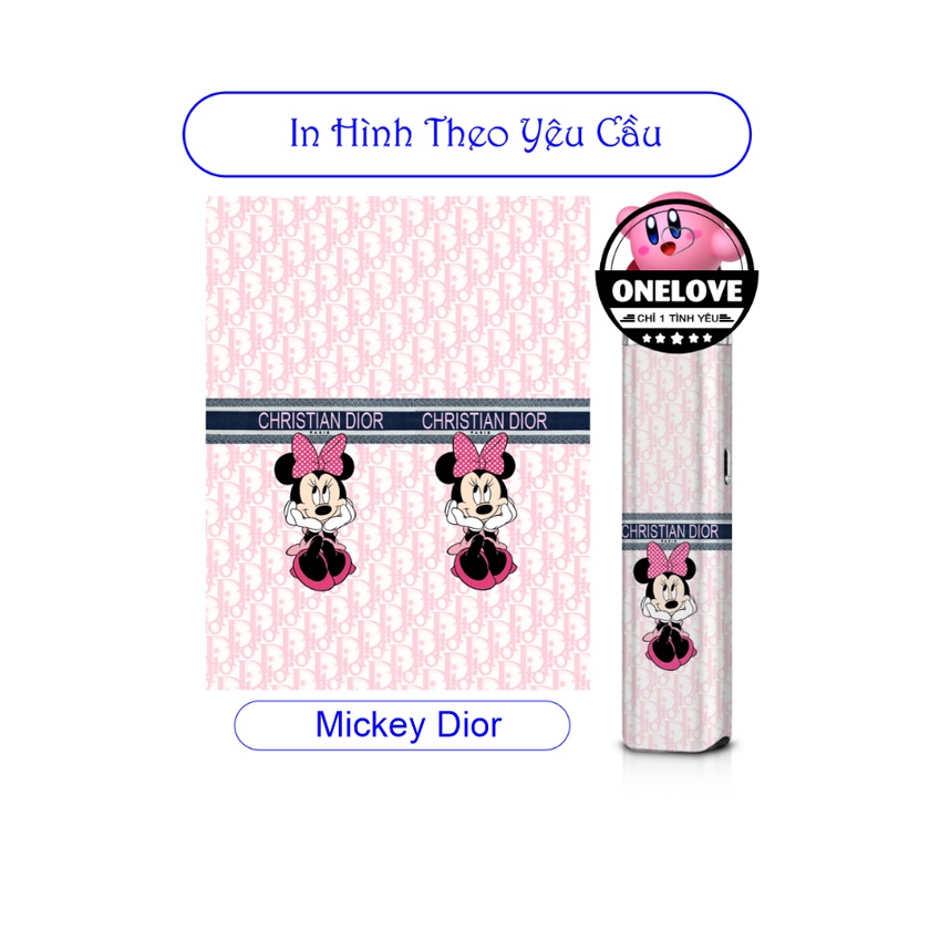 Miếng dán skin theo yêu cẫu mẫu Mickey Di,or dành cho Xlim v1, v2 , Favo, Feelin, Riil , Wenax, Xtal Pro,...