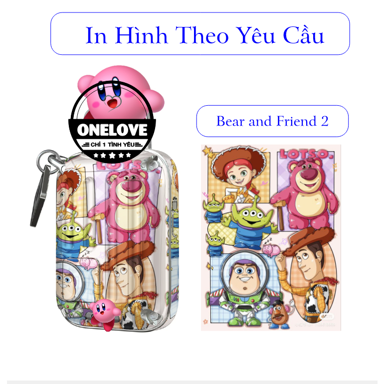 Miếng dán skin in hình theo yêu cầu mẫu Bear And Friend 2 cho Rill X , Xlim V1 V2 , Favo , Feelin , Flexus , Wenax,...
