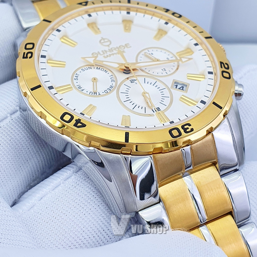 Đồng hồ nam SUNRISE DM760SWA Dual time Chính hãng