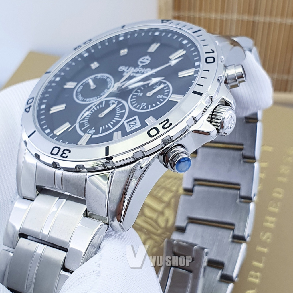 Đồng hồ nam SUNRISE DM760SWA Dual time Chính hãng