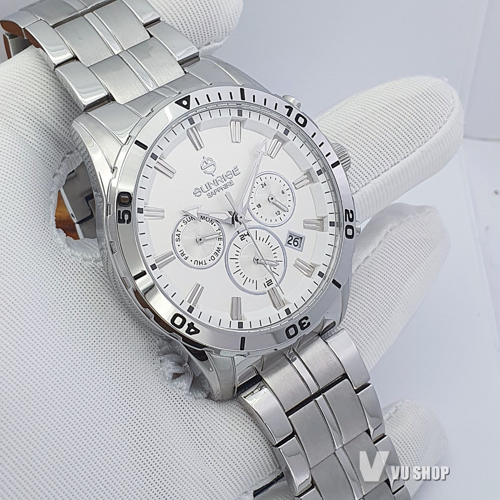 Đồng hồ nam SUNRISE DM760SWA Dual time Chính hãng