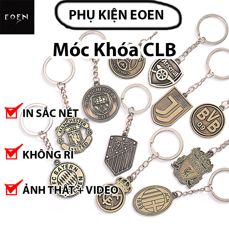 Móc Khóa Đội Bóng, CLB Bóng Đá | Hợp Kim Không Rỉ Cao Cấp, In Nổi 2 Mặt