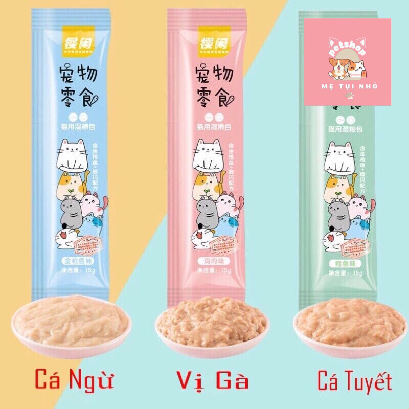 Combo 50-100 thanh súp thưởng cho mèo