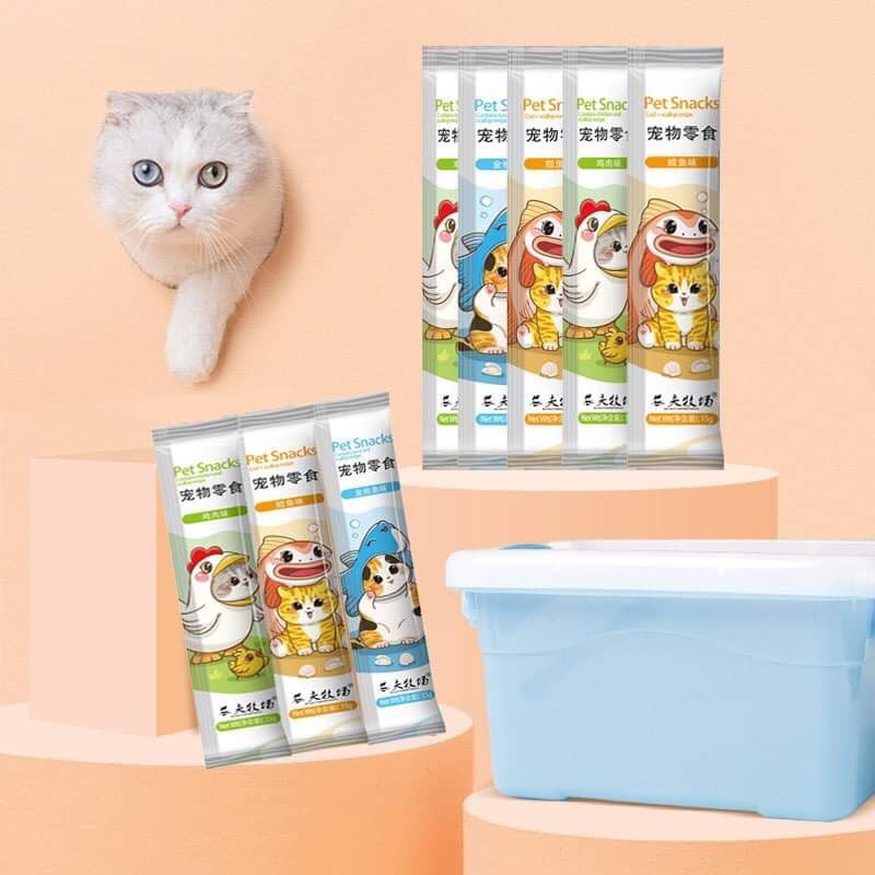 Combo 50-100 thanh súp thưởng cho mèo