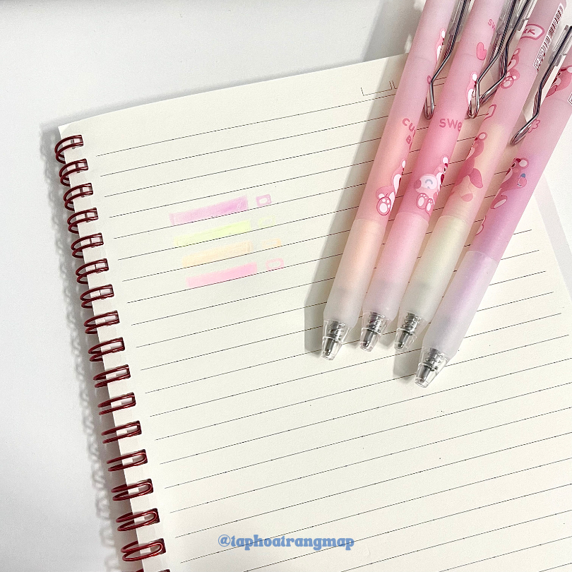 Bút dạ nhiều màu Gấu Dâu Cute Bear ngòi 0.7mm