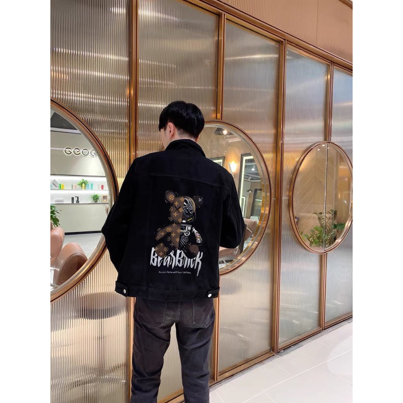 Áo khoác jeans đen Stitchohana nam nữ sumisu shop