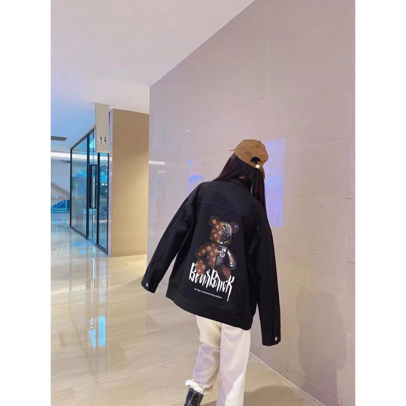 Áo khoác jeans đen Stitchohana nam nữ sumisu shop