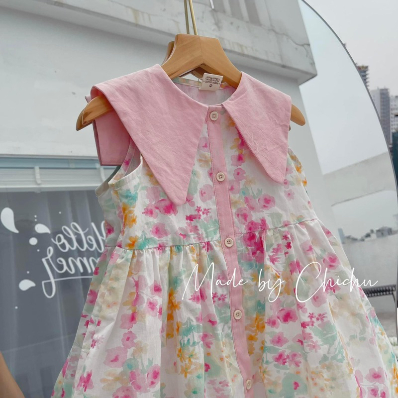 Váy Bé Gái CELINA V23 Đầm Trẻ Em Chất Liệu Thô Cotton Hàn Thiết Kế Kiểu Dáng Xinh Xắn