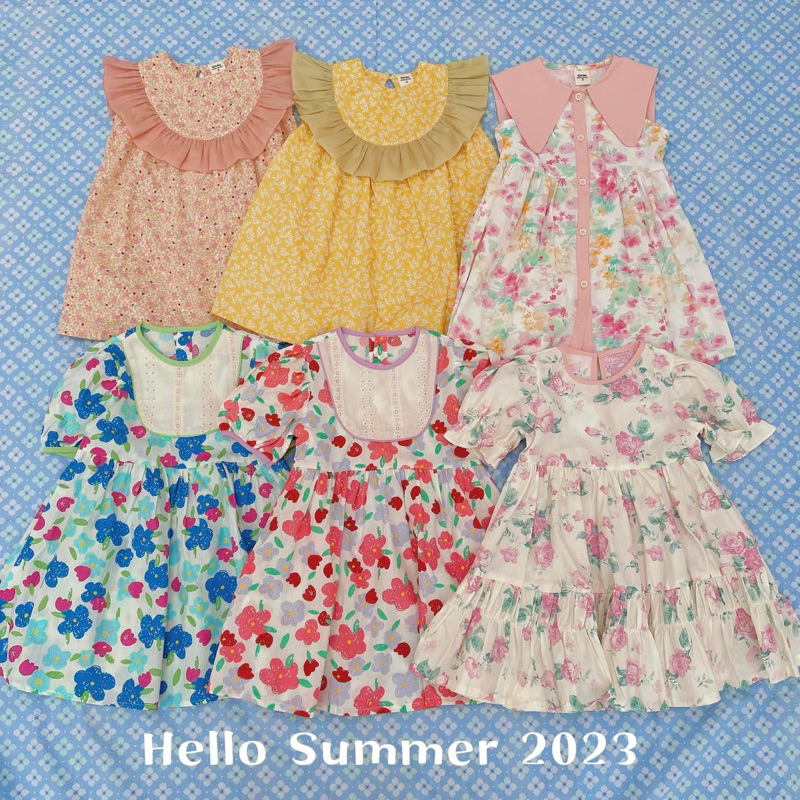 Váy Bé Gái CELINA V23 Đầm Trẻ Em Chất Liệu Thô Cotton Hàn Thiết Kế Kiểu Dáng Xinh Xắn