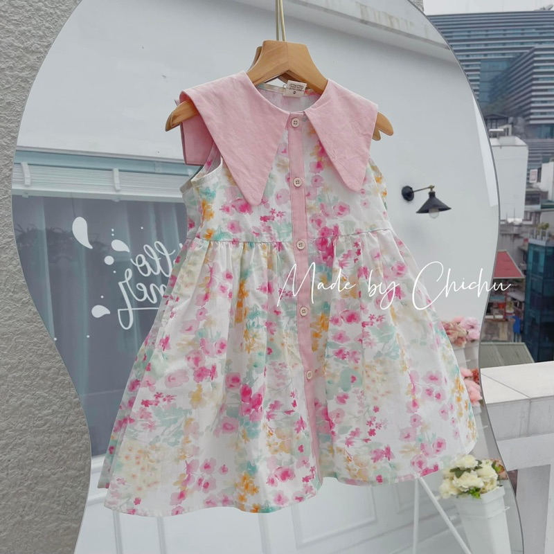 Váy Bé Gái CELINA V23 Đầm Trẻ Em Chất Liệu Thô Cotton Hàn Thiết Kế Kiểu Dáng Xinh Xắn