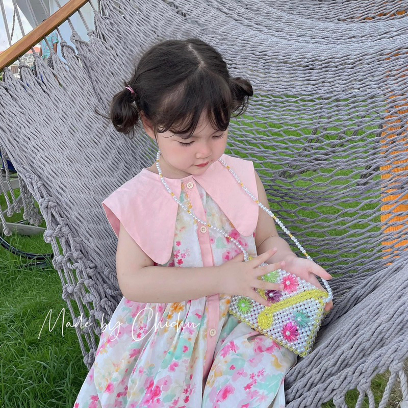 Váy Bé Gái CELINA V23 Đầm Trẻ Em Chất Liệu Thô Cotton Hàn Thiết Kế Kiểu Dáng Xinh Xắn