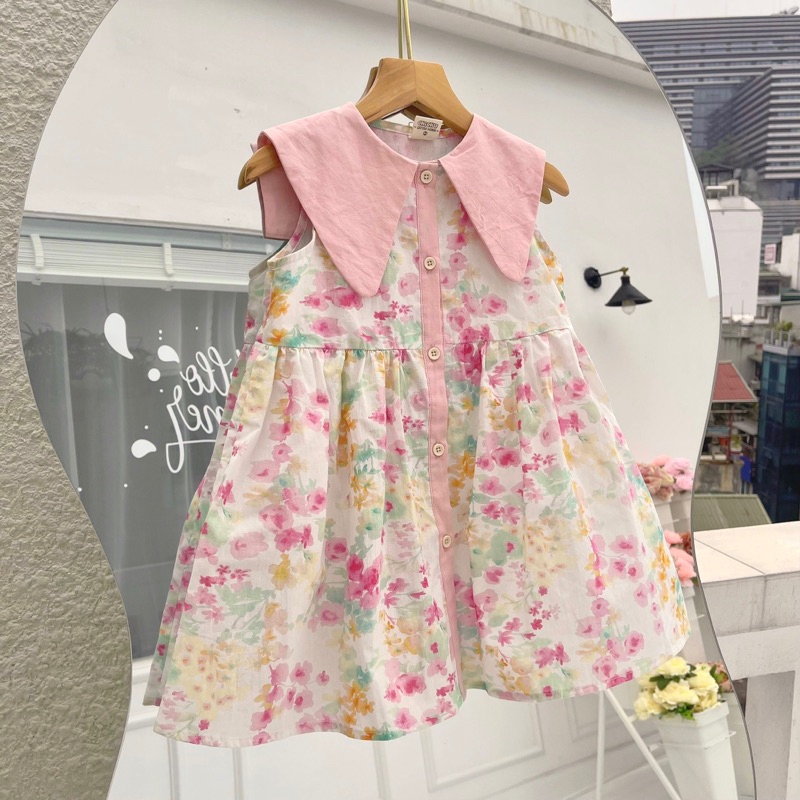 Váy Bé Gái CELINA V23 Đầm Trẻ Em Chất Liệu Thô Cotton Hàn Thiết Kế Kiểu Dáng Xinh Xắn