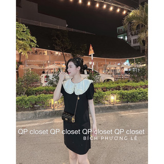 váy suông cổ đá chất cotton 100% hàng chuẩn Qp