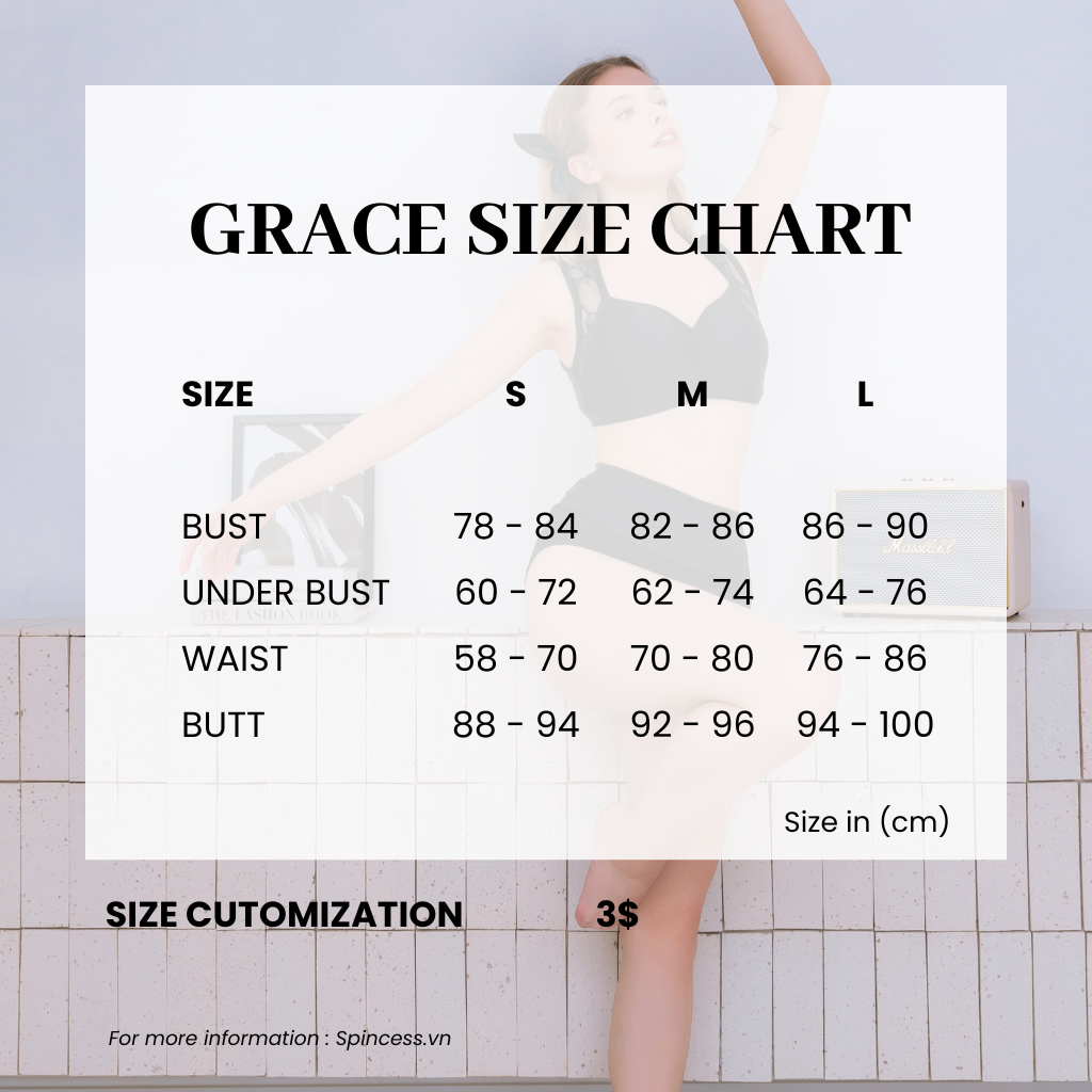 Spincess Đồ Múa Cột Polewear GRACE đen