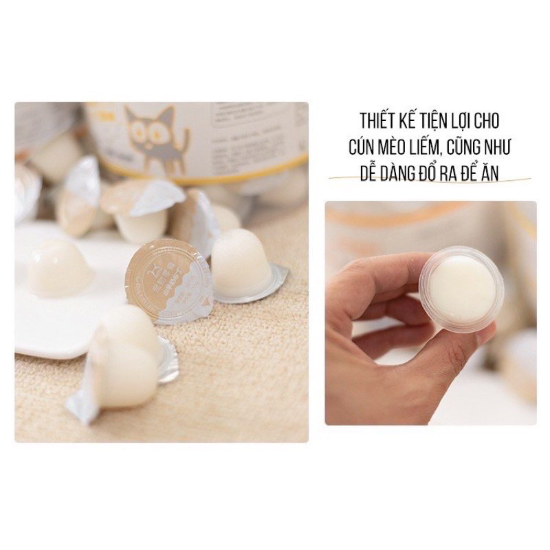 Viên lẻ Pudding sữa dê BOTH cho mèo bổ sung canxi và khoáng chất cho mèo