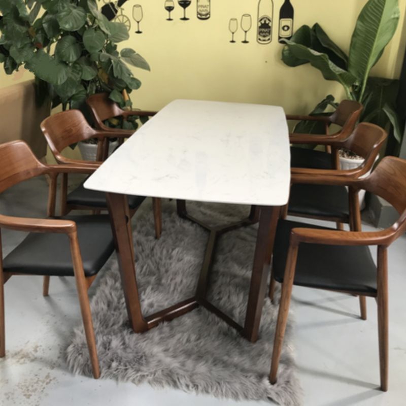 Bộ bàn ăn Concorde mặt đá và 6 ghế Hiroshima