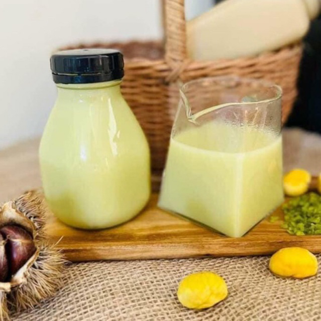 Chai Thuỷ Tinh Vuông Lùn Miệng Rộng Nắp Nhựa 300ml 500ml | Đựng sữa chua , nước ép , trà lên men