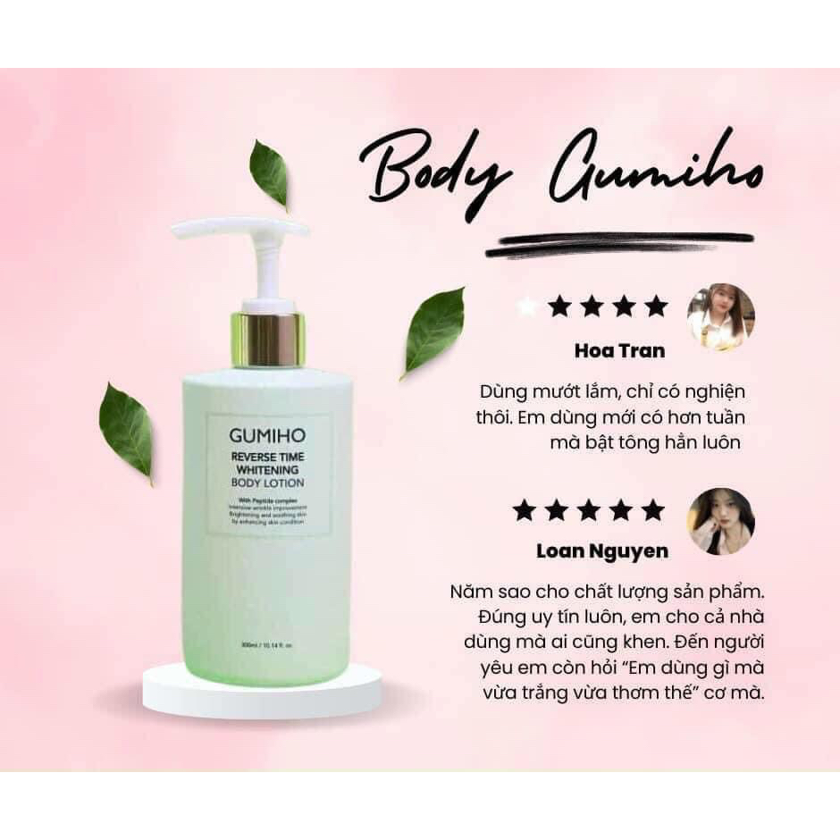 Kem dưỡng Body GUMIHO Hàn Quốc 300ml. Dưỡng trắng, nâng tone, cấp ẩm cho da, thơm mùi nước hoa pháp