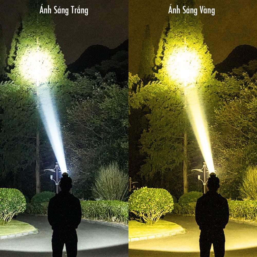 ĐÈN PIN ĐỘI ĐẦU K25 200W SIÊU SÁNG , CHỐNG NƯỚC