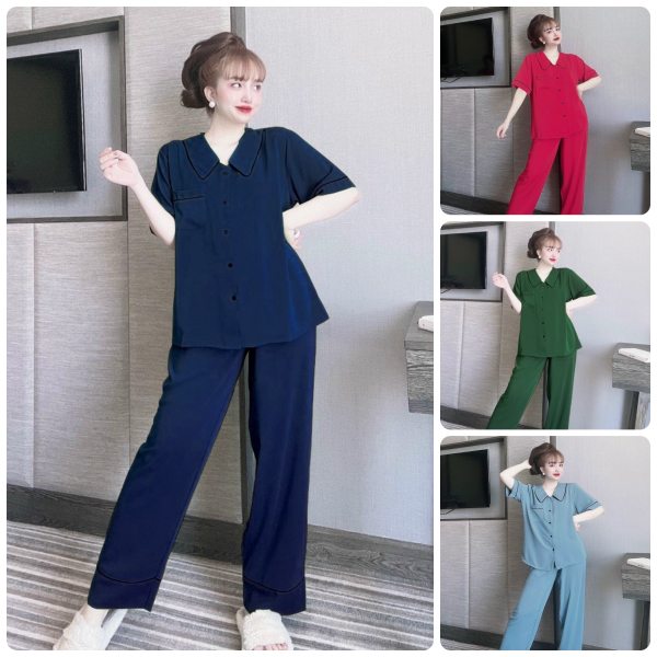 Pijama nữ bigsize (Phom lớn 62-75kg) * Set đồ bộ nữ Bigsize vải lụa mềm, mịn, mát