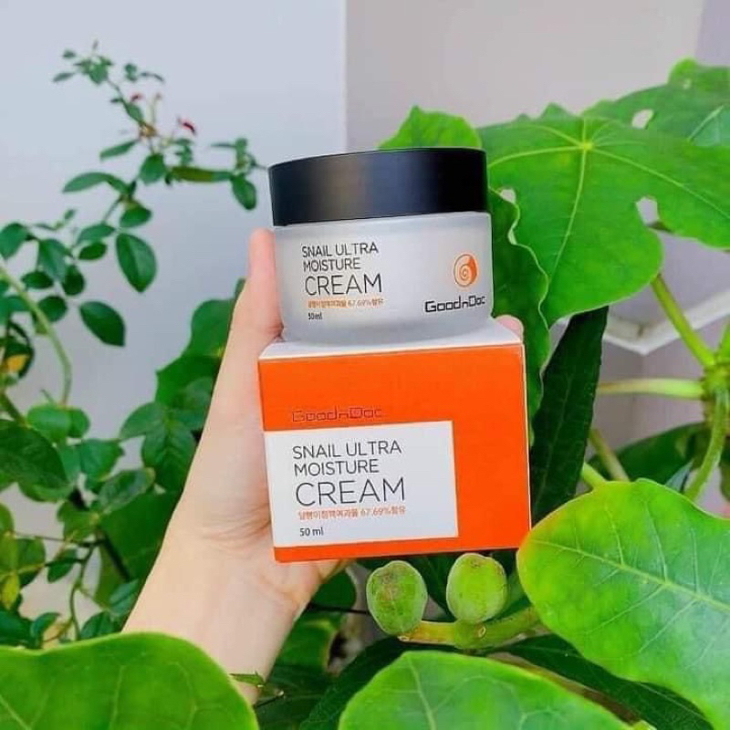 Kem dưỡng chống lão hoá từ dịch ốc sên GoodnDoc Snail Ultra Moisture Cream