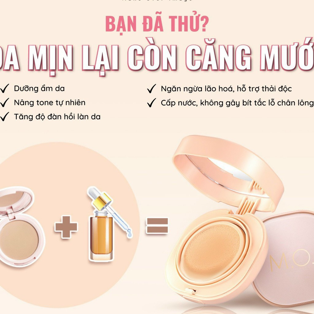 Phấn Nước trang điểm chính hãng M.O.I Baby Skin Cushion SPF 50+ PA+++ Siêu mịn, càng dùng càng đẹp